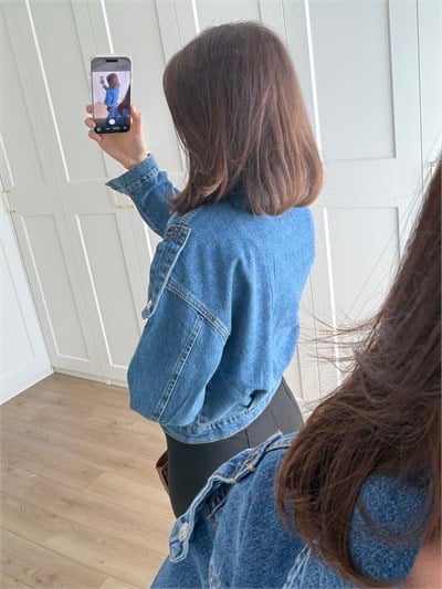Tiered Denim Ceket 