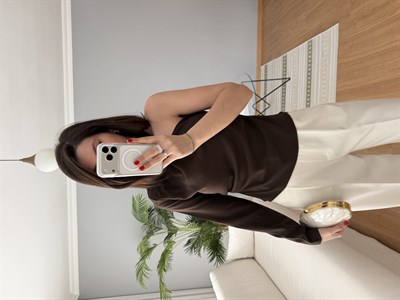 Tiffany Kahve Bluz