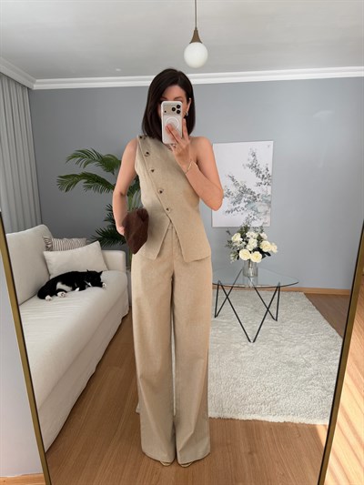 Tyra Bej Rengi Keten Takım