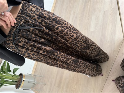 Üç Çizgili Leopar Pantolon