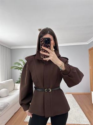 Valenti Kemerli Kahve Ceket 