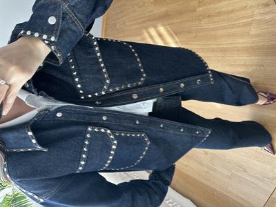 Zımbalı Denim Takım