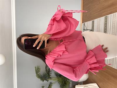 Zinia Pembe Bluz 