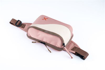 🧡 Pembe & Gri Kanvas Unisex Çok Bölmeli Bel ve Göğüs Çantası: Cüzdana Veda Edin! 