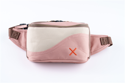 🧡 Pembe & Gri Kanvas Unisex Çok Bölmeli Bel ve Göğüs Çantası: Cüzdana Veda Edin! 