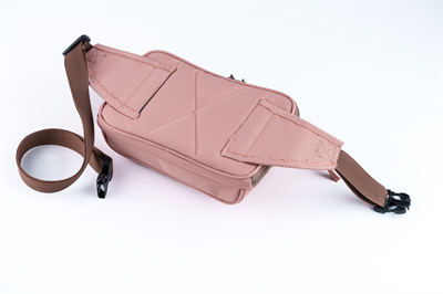 🧡 Pembe & Gri Kanvas Unisex Çok Bölmeli Bel ve Göğüs Çantası: Cüzdana Veda Edin! 