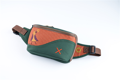 🌼 Retro Kuş Figürlü Bohem Bel Çantası – Çok Amaçlı Kartlıklı Günlük Çanta Yeşil