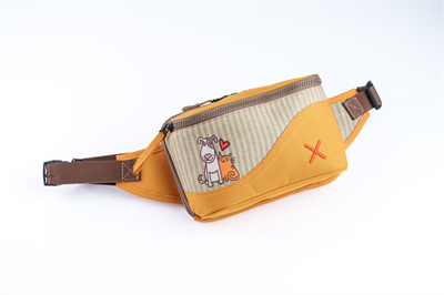 🐶🐱 Sevimli Dostlar Tasarımlı Çok Amaçlı Bel Çantası – Günlük Hayatın En Tatlı Kurtarıcısı! Sarı