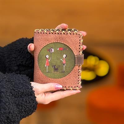 Balon Figürlü Küçük Cüzdan Etnik Bohem Retro Style - Taba