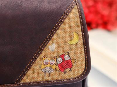 Baykuş Figürlü Business Sırt Çantası Etnik Bohem Style - ACI KAHVE