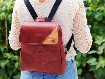 Baykuş Figürlü Business Sırt Çantası Etnik Bohem Style - BORDO