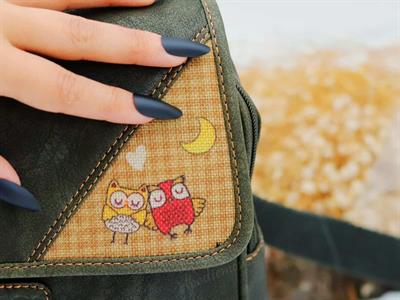 Baykuş Figürlü Business Sırt Çantası Etnik Bohem Style - YESİL