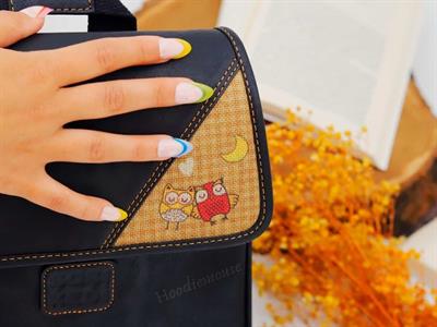 Baykuş Figürlü Business Sırt Çantası Etnik Bohem Style - SİYAH