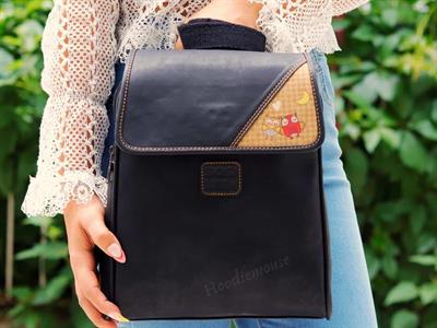 Baykuş Figürlü Business Sırt Çantası Etnik Bohem Style - SİYAH