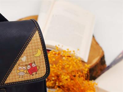 Baykuş Figürlü Business Sırt Çantası Etnik Bohem Style - SİYAH