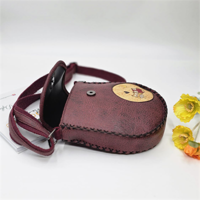 Baykuş Figürlü Çapraz Örgülü Kol Çantası Etnik Bohem Style - Bordo