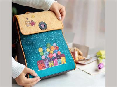 Baykuş Figürlü Kapaklı Sırt Çantası Etnik Bohem Style - KAHVERENGİ