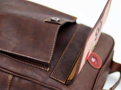 Bisiklet Figürlü Unisex Canta Hem Sırt Hem Capraz Hem Elde Etnik Bohem Style - ACI KAHVE