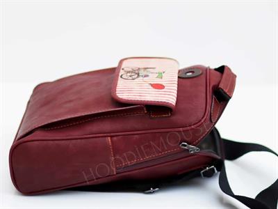 Bisiklet Figürlü Unisex Canta Hem Sırt Hem Capraz Hem Elde Etnik Bohem Style - BORDO