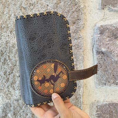 Cadı Figürlü Büyük Cüzdan Etnik Bohem Retro Vintage Style - ANTRASIT