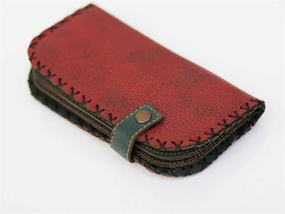 Cadı Figürlü Büyük Cüzdan Etnik Bohem Retro Vintage Style - BORDO