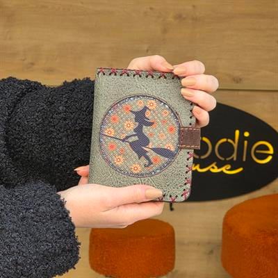 Cadı Figürlü Küçük Cüzdan Etnik Bohem Retro Style - Yeşil