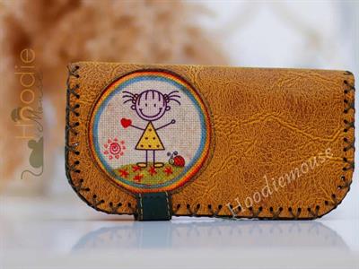 Cin Ayse Figürlü Büyük Cüzdan Etnik Bohem Retro Vintage Style - HARDAL