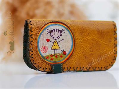 Cin Ayse Figürlü Büyük Cüzdan Etnik Bohem Retro Vintage Style - HARDAL