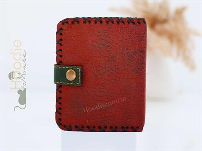Cin Ayse Figürlü Küçük Cüzdan Etnik Bohem Retro Style - Bordo