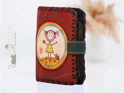 Cin Ayse Figürlü Küçük Cüzdan Etnik Bohem Retro Style - Bordo