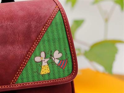 Dans Eden Fare Figürlü Business Sırt Çantası Etnik Bohem Style - BORDO