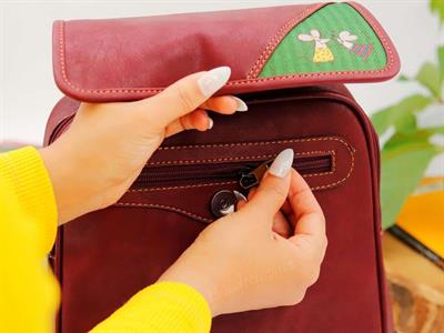 Dans Eden Fare Figürlü Business Sırt Çantası Etnik Bohem Style - BORDO