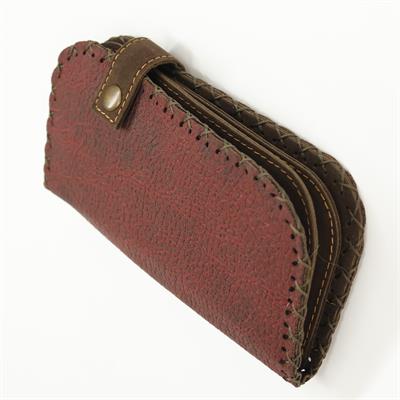 Dans Eden Fare Figürlü Büyük Cüzdan Etnik Bohem Retro Vintage Style  - BORDO