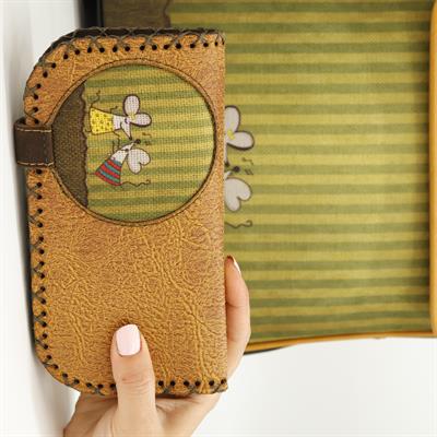 Dans Eden Fare Figürlü Büyük Cüzdan Etnik Bohem Retro Vintage Style  - HARDAL
