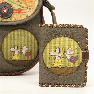 Dans Eden Fare Figürlü Küçük Cüzdan Etnik Bohem Retro Style - Yesil