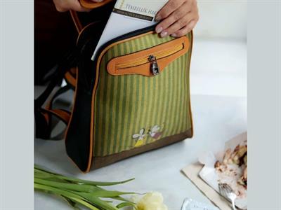 Dans Eden Fareler Figürlü Kapaklı Sırt Çantası Etnik Bohem Style - SİYAH