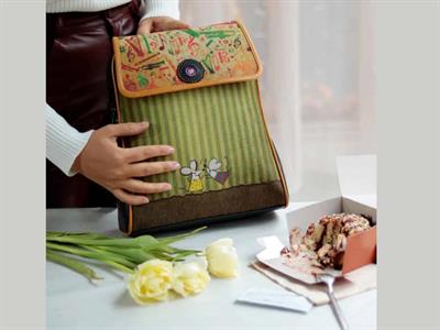 Dans Eden Fareler Figürlü Kapaklı Sırt Çantası Etnik Bohem Style - SİYAH