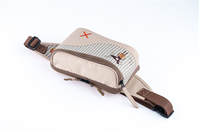 Fare Figürlü Akıllı Organizer Bel Çantası | Hardal Sarısı Çok Bölmeli Unisex Pasaport & Kartlık Bölmeli Çapraz Göğüs Çantası