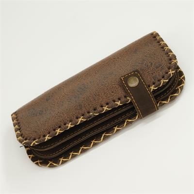Fil Figürlü Büyük Cüzdan Etnik Bohem Retro Vintage Style  - KAHVERENGİ