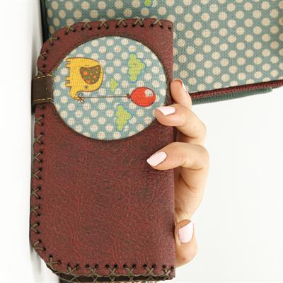 Fil Figürlü Büyük Cüzdan Etnik Bohem Retro Vintage Style  - BORDO