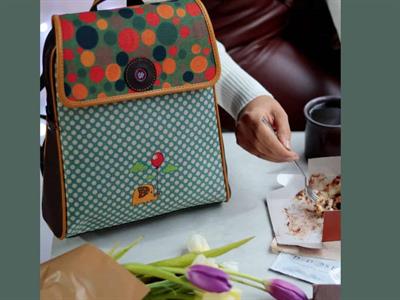 Fil Figürlü Kapaklı Sırt Çantası Etnik Bohem Style - KAHVERENGİ