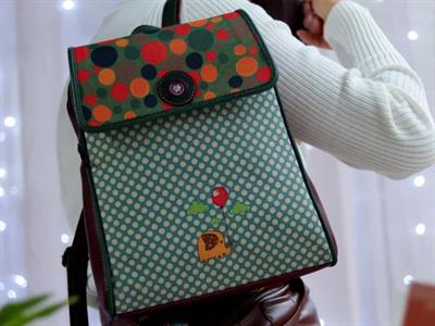 Fil Figürlü Kapaklı Sırt Çantası Etnik Bohem Style - BORDO