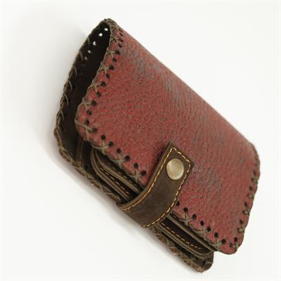 Fil Figürlü Küçük Cüzdan Etnik Bohem Retro Style -  Bordo
