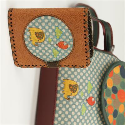 Fil Figürlü Küçük Cüzdan Etnik Bohem Retro Style - Taba