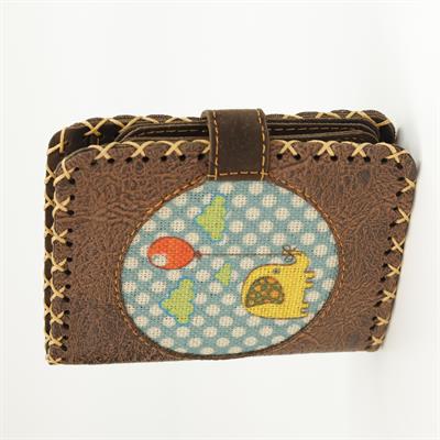 Fil Figürlü Küçük Cüzdan Etnik Bohem Retro Style -  Kahverengi