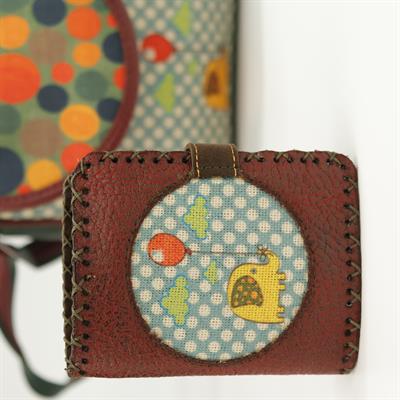 Fil Figürlü Küçük Cüzdan Etnik Bohem Retro Style -  Bordo