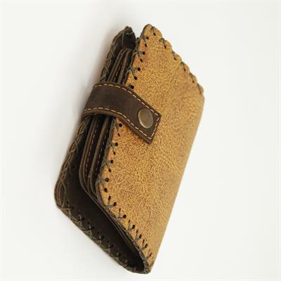 Fil Figürlü Küçük Cüzdan Etnik Bohem Retro Style -  Hardal