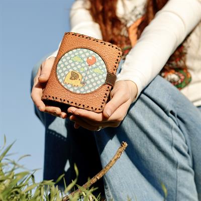 Fil Figürlü Küçük Cüzdan Etnik Bohem Retro Style - Taba