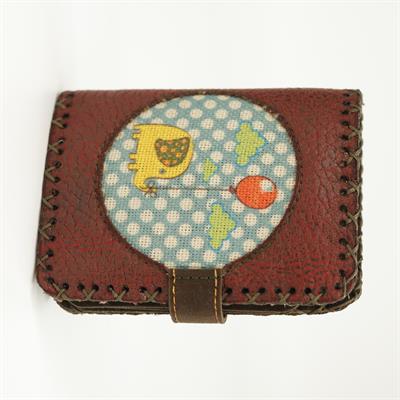 Fil Figürlü Küçük Cüzdan Etnik Bohem Retro Style -  Bordo