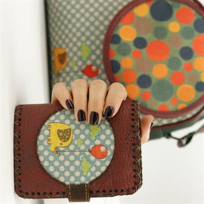 Fil Figürlü Küçük Cüzdan Etnik Bohem Retro Style -  Bordo
